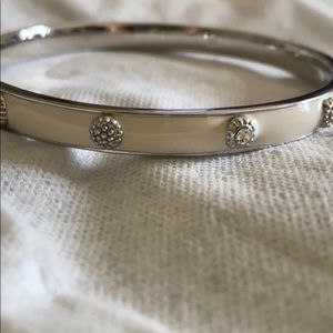 White and silver bangle